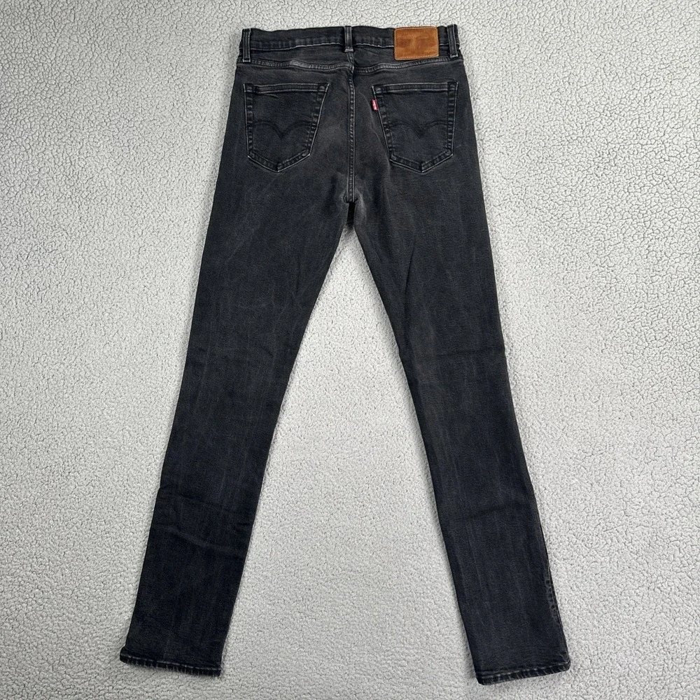 Levi's 511 Premium Big E Jeans Men 34x36 Black Dark Wash Slim Fit Taper Stretch